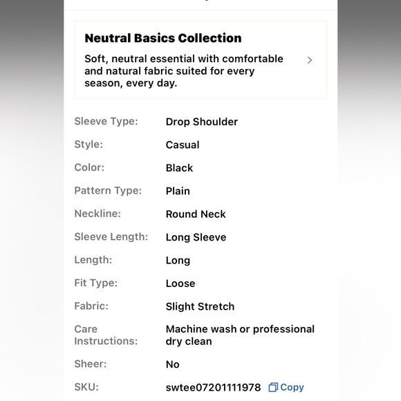 Long Sleeve Cotton Tee - Picture 6 of 6